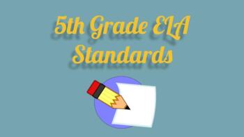 Preview of 5th Grade ELA Standards CCSS