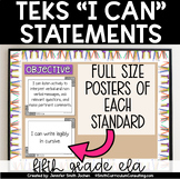 5th Grade ELA TEKS I Can Statements - Objectives - Standards