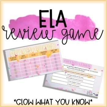 Preview of 5th Grade ELA Test Prep Game - Interactive Google Slides Game