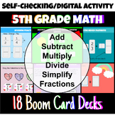 Add, Subtract, Multiply, Divide Fractions Boom Card Bundle