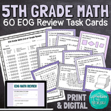 5th Grade EOG Math Review Task Cards End of Grade Common C