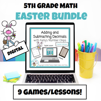 Preview of 5th Grade Easter Math Bundle - 9 Games/Activities