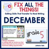 5th Grade Editing Practice December