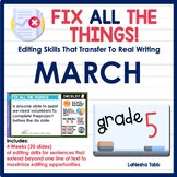 5th Grade Editing Practice March