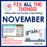 5th Grade Editing Practice November