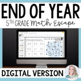 5th Grade End of Year Math Escape Room Activity | Digital 