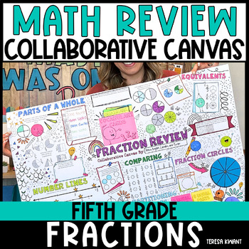 Preview of 5th Grade Math Review Fraction Skills & Fun Standardized Test Prep Activity 