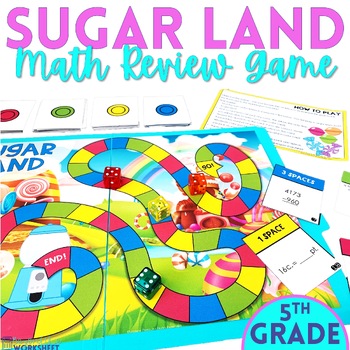 Preview of 5th Grade End of Year Review Math Game