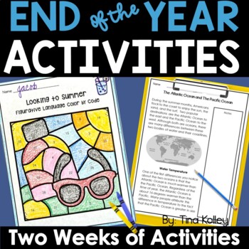 Preview of 5th Grade End of the Year Activities - End of the Year ELA Activities 5th Grade