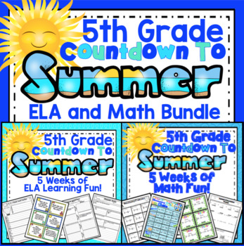 Preview of 5th Grade End of the Year ELA and Math: 5 Week ELA and Math Review (5th Grade)
