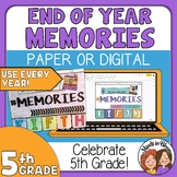 End of Year Autograph Book Pages and Memory Book 5th Grade