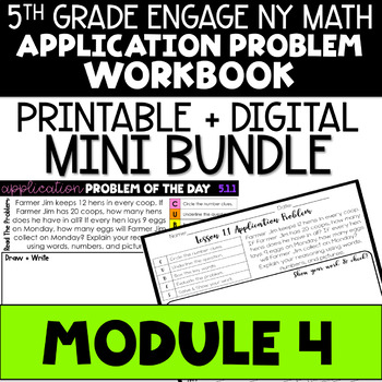 Preview of 5th Application Problems - Engage NY Math Module 4 - Distance Learning Bundle