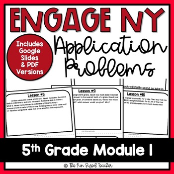 Preview of 5th Grade Engage NY Module 1 Application Problems