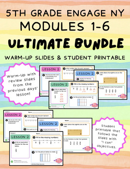 Preview of 5th Grade Engage NY Modules 1-6 Warm-Up ULTIMATE BUNDLE