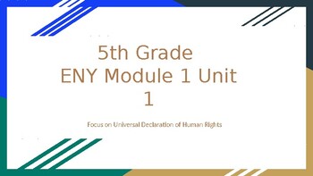 Preview of 5th Grade: Engage New York Module 1 Unit 1