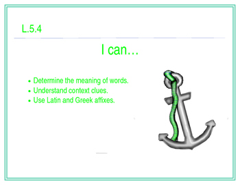 Preview of 5th Grade English I can Statements Posters Common Core Standards Bundle