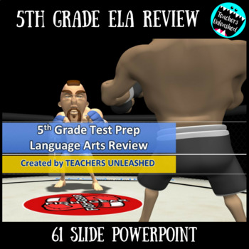 Preview of 5th Grade English Language Arts Review PowerPoint and Test Prep