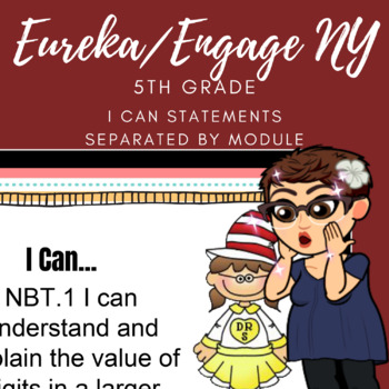 Preview of 5th Grade Eureka I Can Statements by Module