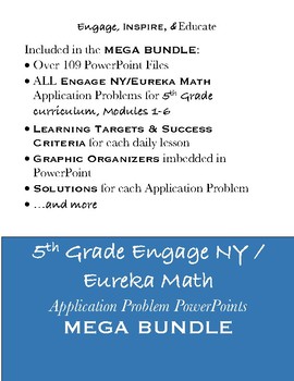 Preview of 5th Grade Eureka/Engage NY Application Problems MEGA BUNDLE (Distance Learning)