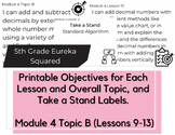 5th Grade Printable Objectives Module 4 Topic B Compatible