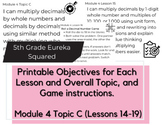 5th Grade Printable Objectives Module 4 Topic C Compatible