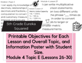 5th Grade Printable Objectives Module 4 Topic E Compatible