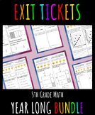 5th Grade Exit Tickets - BUNDLE - ALL 7 SETS