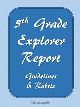 Preview of 5th Grade Explorer Report