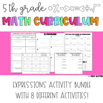 Preview of Algebra Games for 5th Grade