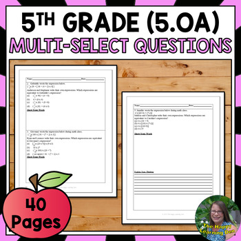 Preview of 5th Grade Operations and Algebraic Thinking (SUPER PACK) Test Prep