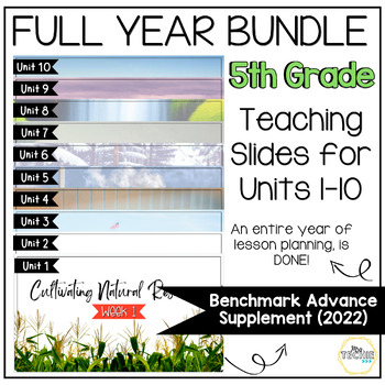 Preview of 5th Grade | FULL YEAR BUNDLE | Benchmark Advance | Teaching Slides