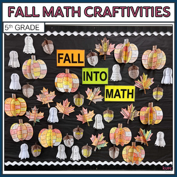 Preview of 5th Grade Fall Math Craftivity Bundle