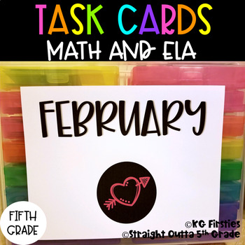 Preview of 5th Grade February Task Cards