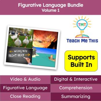 Preview of Figurative Language Reading Passages and Activities Bundle Volume 1