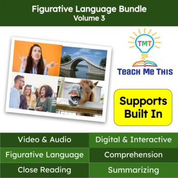 Preview of Figurative Language Reading Passages and Activities Bundle Volume 3