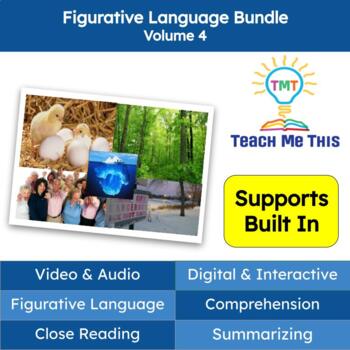 Preview of Figurative Language Reading Passages and Activities Bundle Volume 4