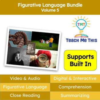 Preview of Figurative Language Reading Passages and Activities Bundle Volume 5