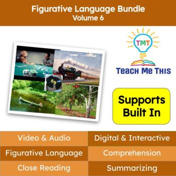 Preview of Figurative Language Reading Passages and Activities Bundle Volume 6