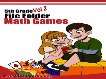Preview of 5th Grade File Folder Math Games - VOL 2
