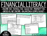 5th Grade Financial Literacy Activity (5.10A 5.10B 5.10C 5