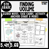 5th Grade Finding Volume Activities: Notes, Activity, Task
