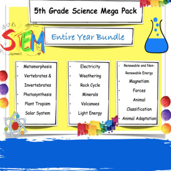 Preview of 5th Grade Florida B.E.S.T. Science Year Long MEGA Bundle