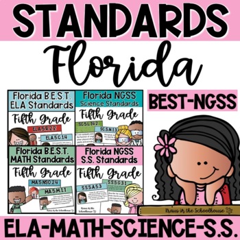 Preview of 5th Grade Florida BEST ELA Math NGSS Science SS Standards