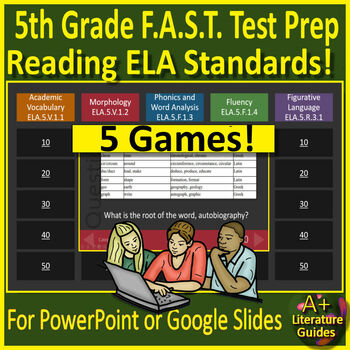 Preview of 5th Grade Florida FAST ELA Reading Standards GAME SHOW BUNDLE Florida's BEST