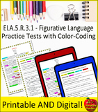 5th Grade Florida FAST Figurative Language Practice ELA.5.