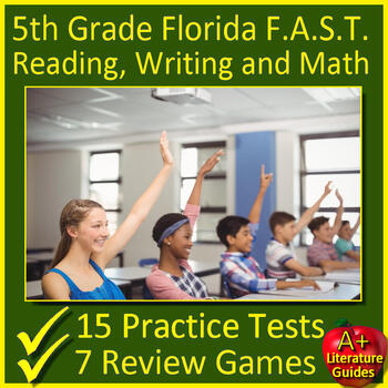 Preview of 5th Grade Florida FAST PM3 TEST BUNDLE Reading, Writing, Math Florida BEST