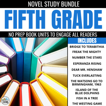 Preview of 5th Grade Book Clubs Bundle: 10 Units for Novel Studies or Literature Circles