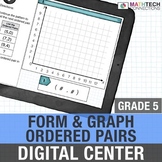 5th Grade Form & Graph Ordered Pairs Math Test Prep Review 5.OA.3