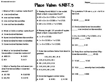 Math Tests 5th Grade by Create-Abilities | Teachers Pay Teachers