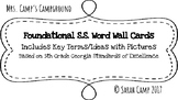 5th Grade Foundational Social Studies Word Wall/Bulletin B